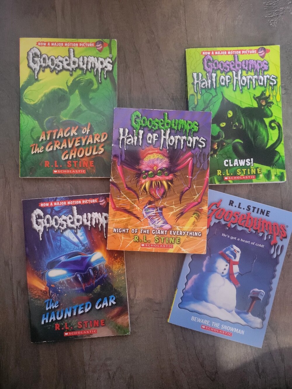 Goosebumps R.L. Stine Book Lot x5 Hall of Horrors Vintage Horror
